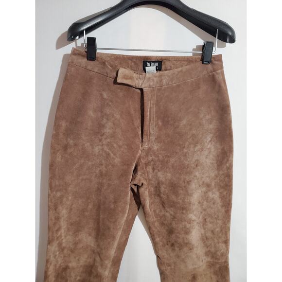 For Joseph Vintage Suede Brown Tan Leather Straight Leg Pants Women's Size 28 - Picture 3 of 11